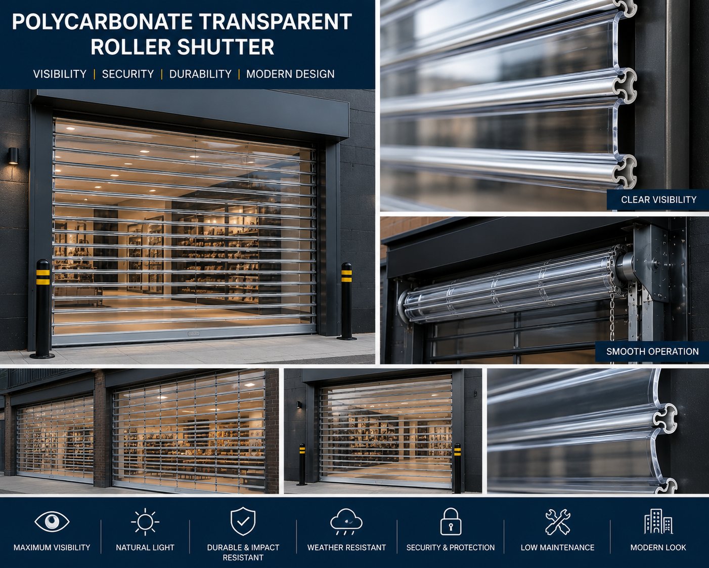 Polycarbonate Transparent Roller Shutter