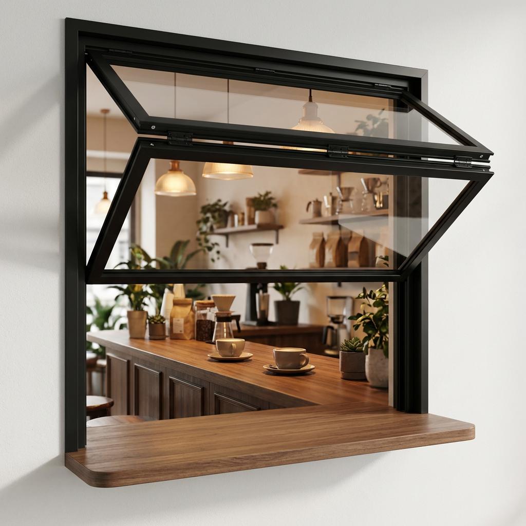 Folding Serving Hatch Window